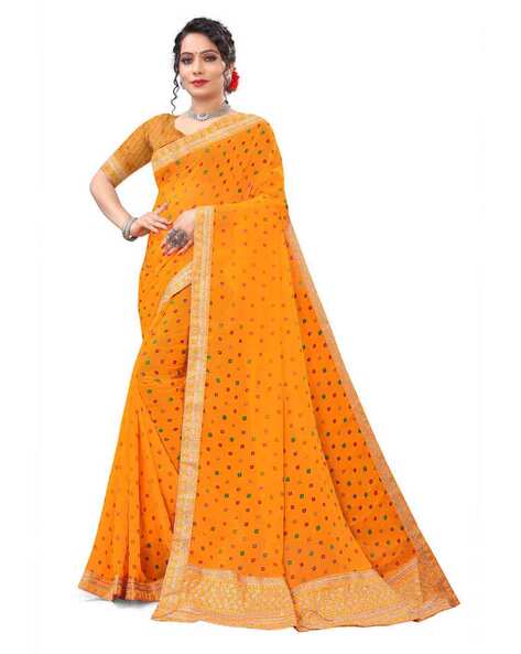 Buy Cream Georgette Sarees Online Shopping for Women & Girls – HATKE BRIDE