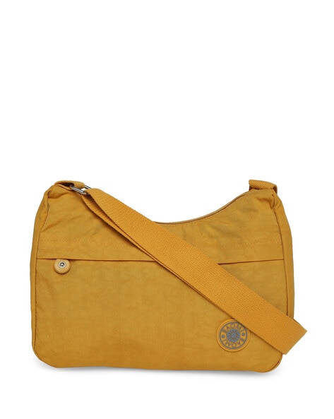 Mustard Yellow Canvas Messenger Bag