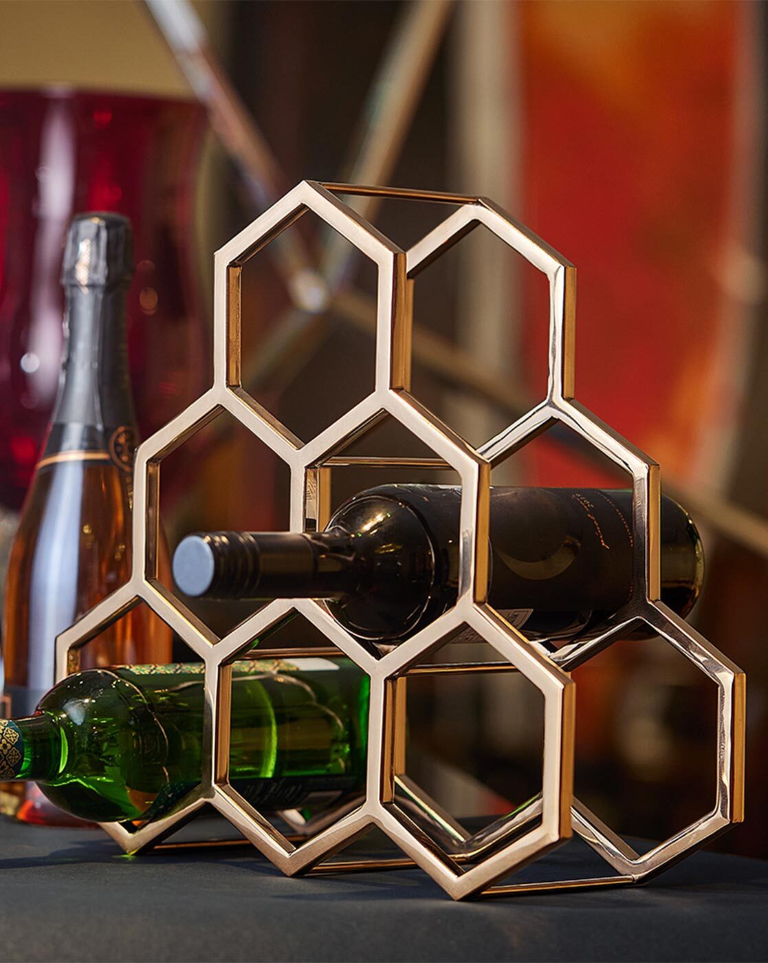 Honeycomb bottle rack sale