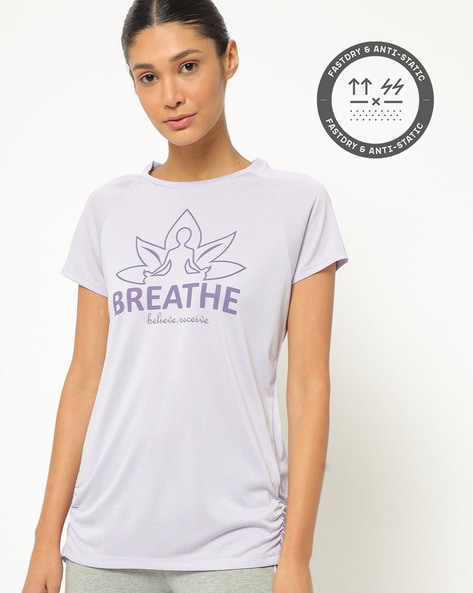 Yoga T Shirt for Women - Breathe More