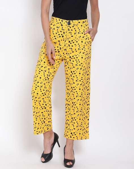 Buy Yellow Trousers & Pants for Women by Marks & Spencer Online | Ajio.com