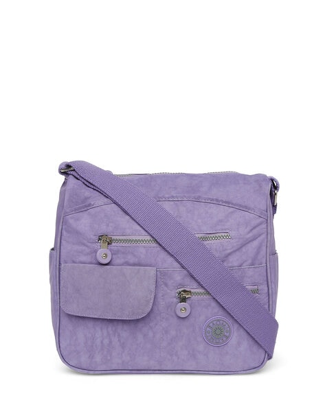 Kipling Inspired Nylon Shoulder Cross-body Bag, Purple / One Size