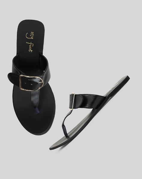 Buy Black Flat Footwear Online at Best Price at Global Desi- FW22ITCCFW03BLK