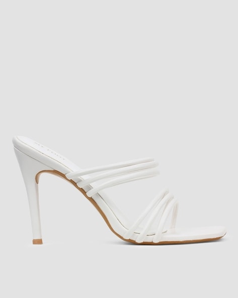 White strappy discount square toe sandals