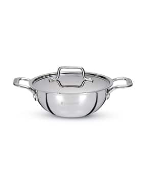 Stainless Steel Kadhai with Lid-image-36
