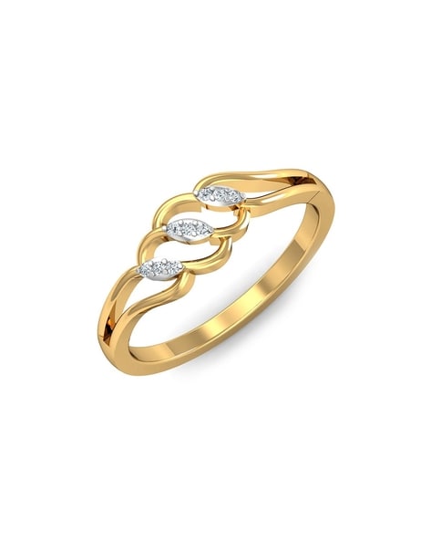 Buy Circular Diamond Ring In 18K Yellow Gold Online | Madanji Meghraj
