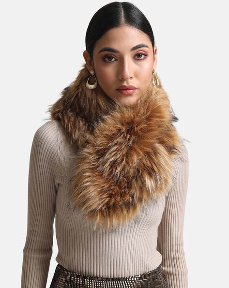 Two Tone Fur Scarf Price in India