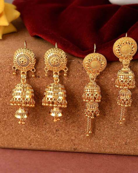 Buy Fashion Frill Designer Gold Plated Floral Stud and Drop Earrings For  Women Girls Latest Fancy Combo of 6 Online at Best Prices in India   JioMart