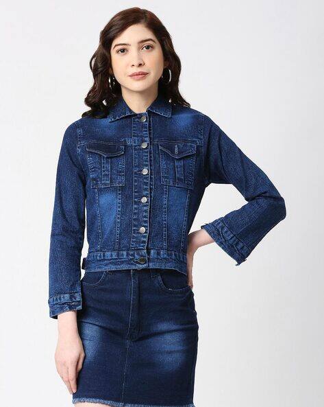 CEFALU Down-Button Jacket with Flap Pockets