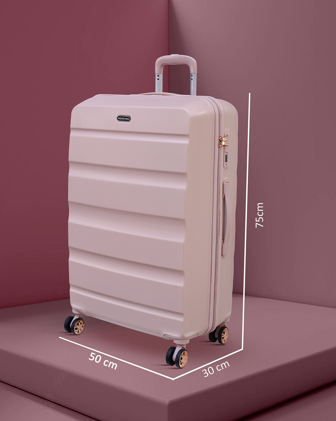 Buy Romeing Tuscany 24 inch, Polypropylene Luggage, Hard-sided, (Pink 65  cms) Check-in Trolley Bag Online at Best Prices in India - JioMart.