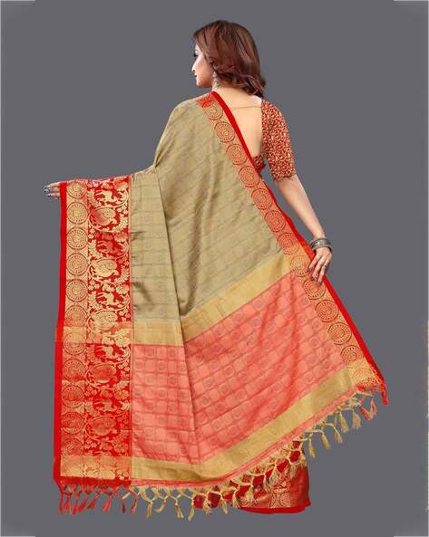 Juhi Collection New Designer Meesho Trending Cotton Silk Fabric Jacquer  Women Fashion Saree