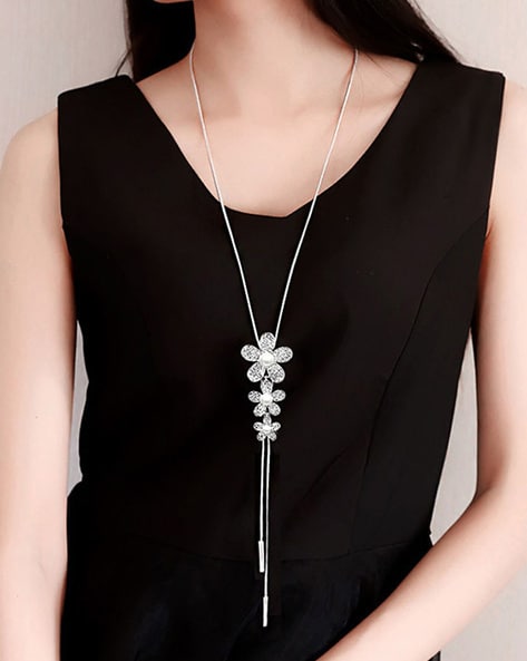 Long necklace for on sale western dress