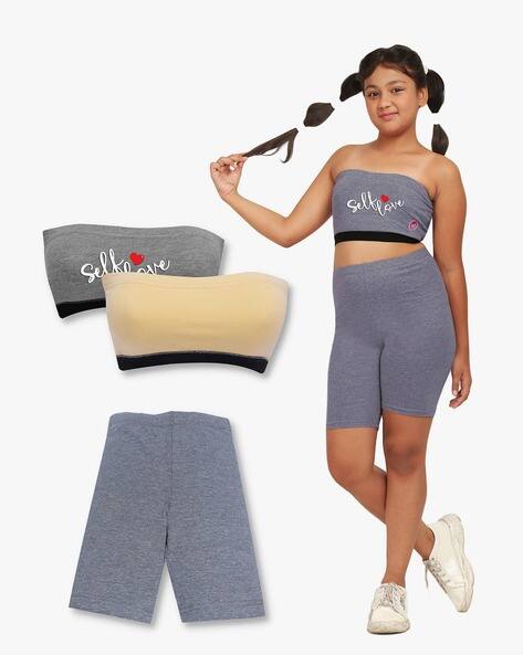 Buy Grey Melange Beige Sets for Girls by D'Chica Online