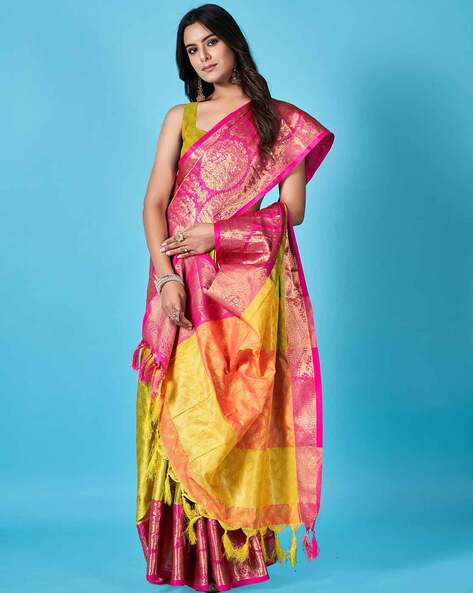 Buy Beige Sarees for Women by Hritika Online | Ajio.com