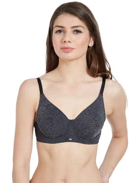 Buy Zivame Padded Wired 3/4th Coverage T-Shirt Bra - Grey Melange at Rs.405  online