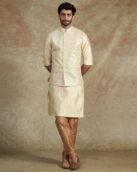 Kurta churidar deals with waistcoat