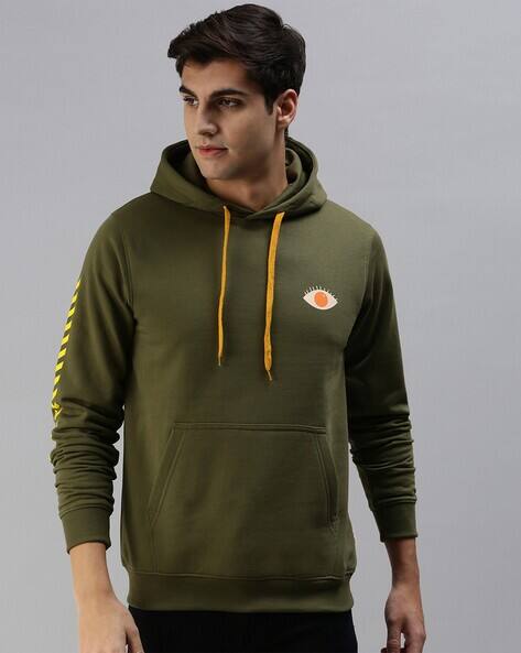 Buy Olive Sweatshirt u0026 Hoodies for Men by VEIRDO Online | Ajio.com