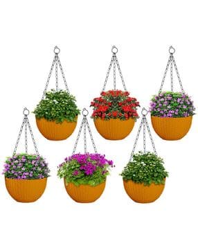 kuber industries Pack of 6 Plastic Hanging Flower Pots-picture-35