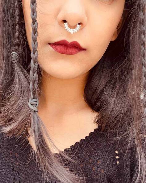 Fake hot sale septum silver