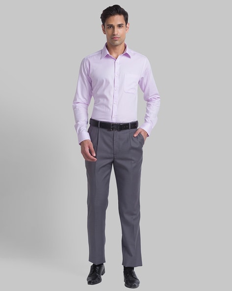 Buy Peter England Casuals Men Slim Fit Pleated Trousers - Trousers for Men  21614720 | Myntra