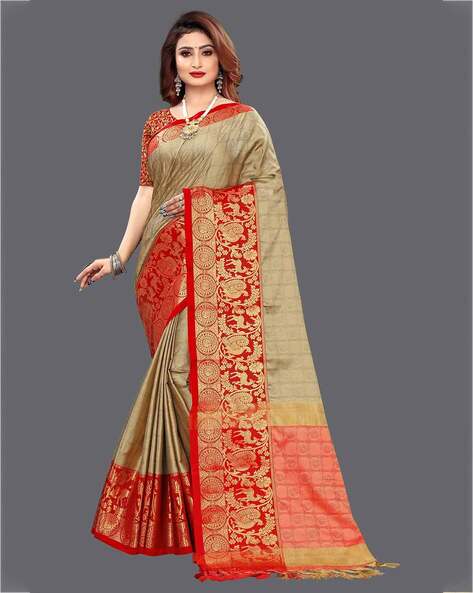 Juhi Collection New Designer Meesho Trending Cotton Silk Fabric Jacquer  Women Fashion Saree