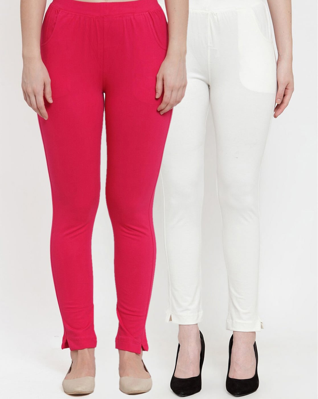 Buy Magenta & Grey Leggings for Women by TAG 7 Online