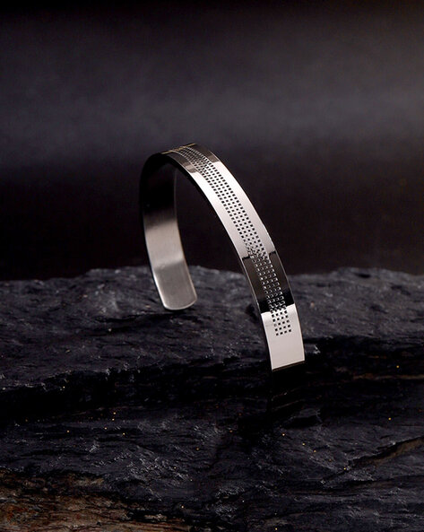 Men's Silver Domineering Stainless Steel Chain Bracelet - Temu