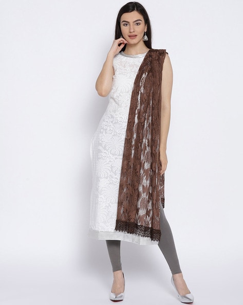 Dupatta with Lace Detail Price in India