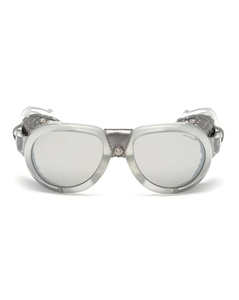 Moncler Round Mirrored Plastic Sunglasses, 50mm | Bloomingdale's