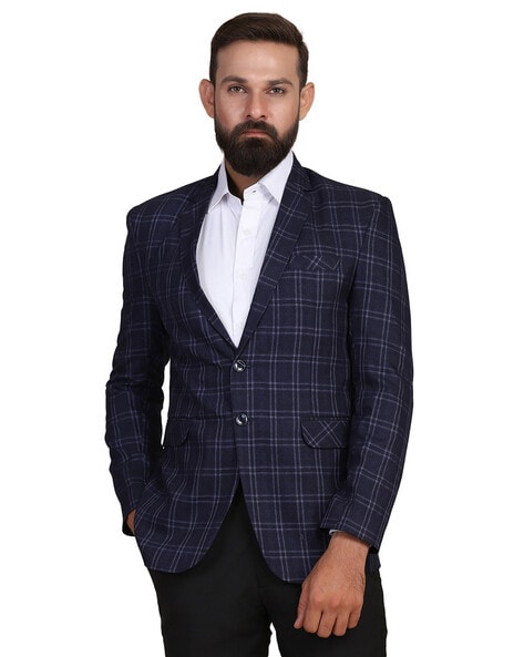 Checked mens outlet coat