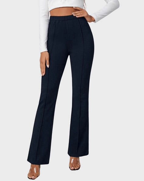 Navy Blue Drawstring Waist Trousers | Peter Christian