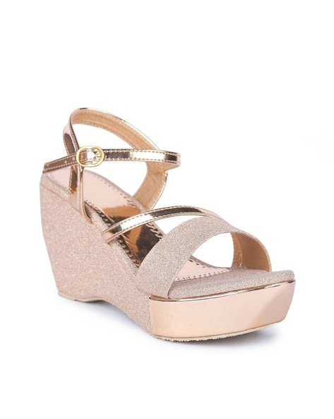 Rose sales gold wedges