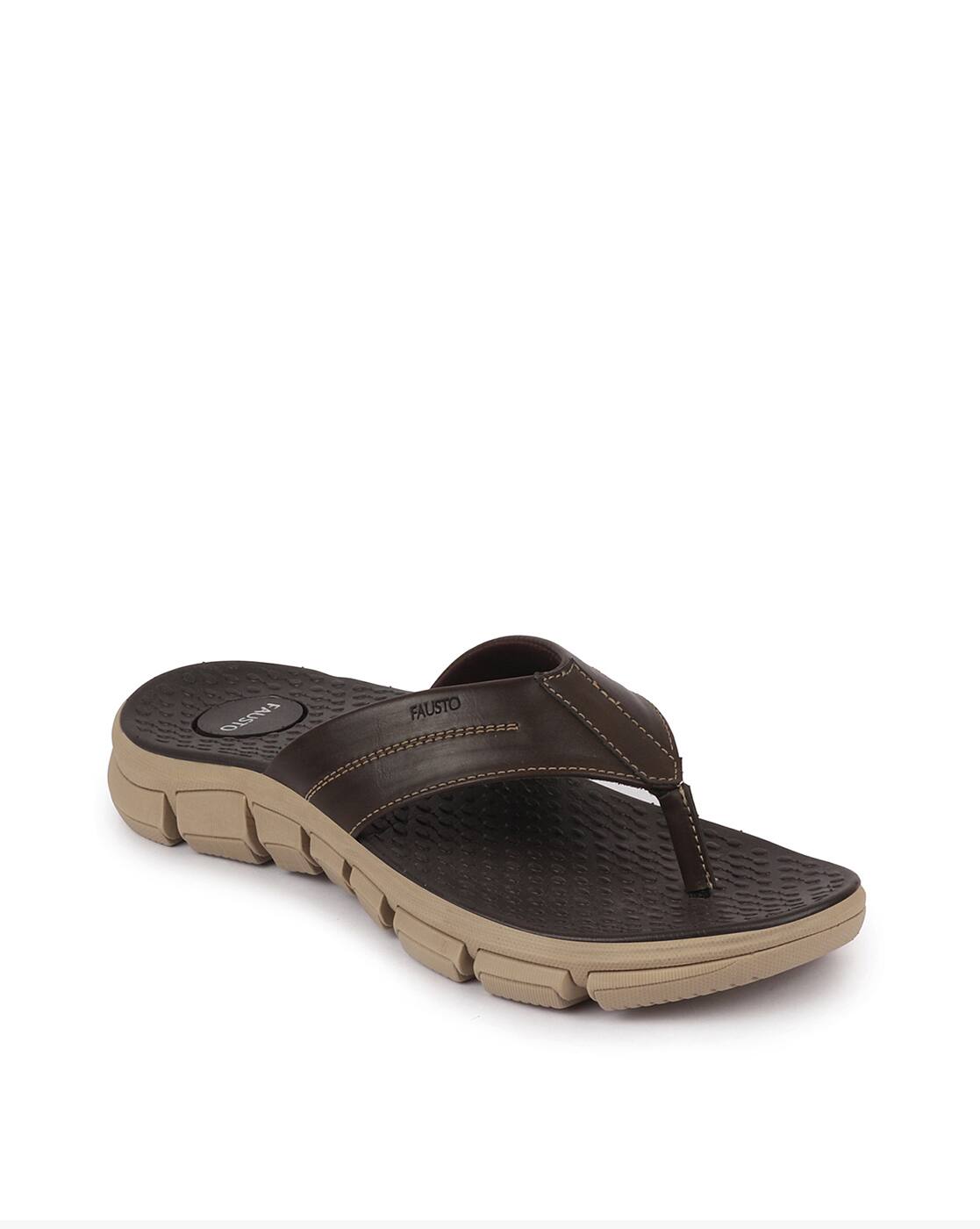 Buy Brown Flip Flop u0026 Slippers for Men by FAUSTO Online | Ajio.com