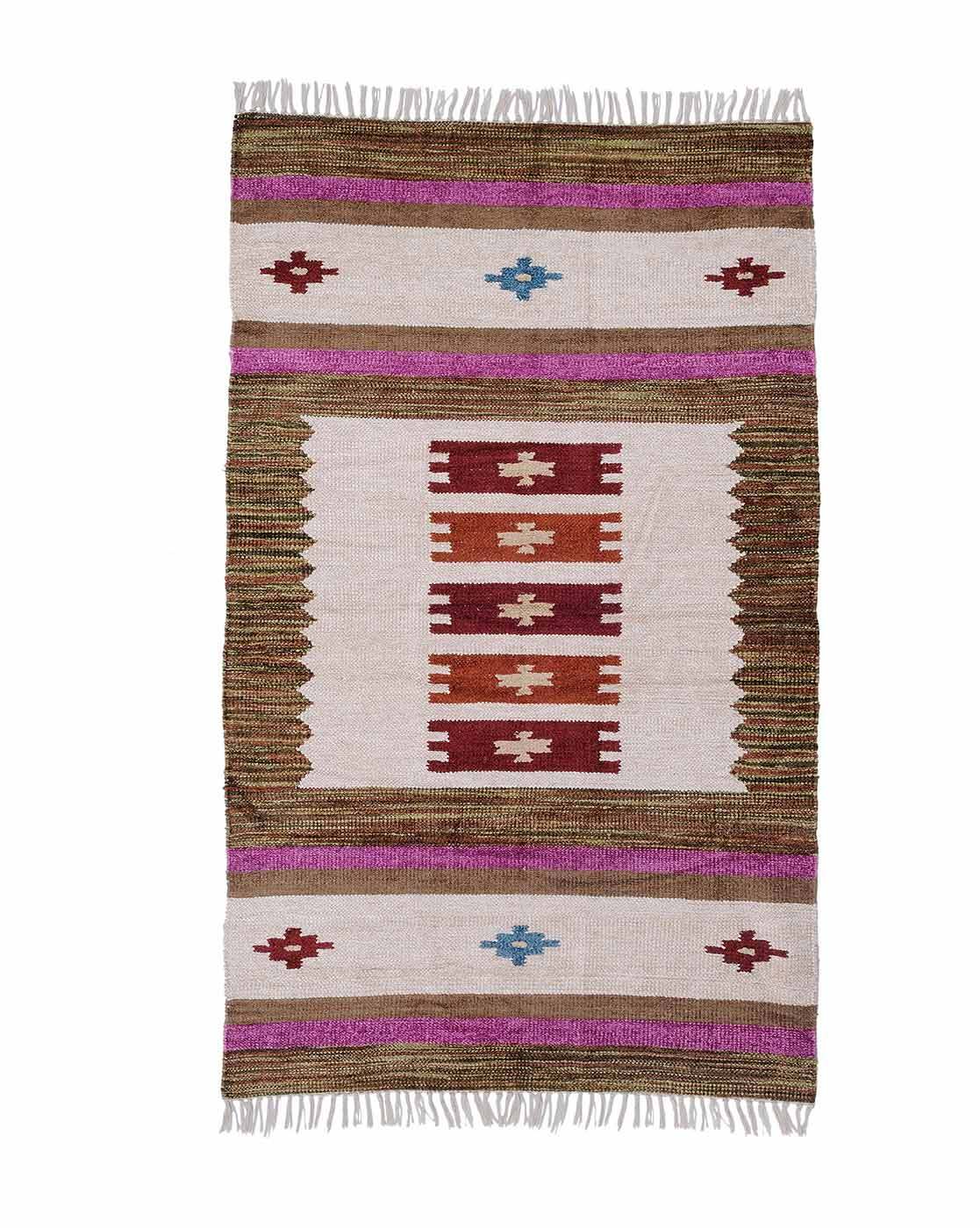 Buy Ddecor-Abstract-Red-Medium-RUG-ROSSINI-361-BO1-V-M Online at Low Prices  in India - .in