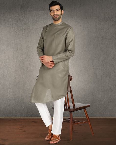 Kurta pajama new style side button hot sale