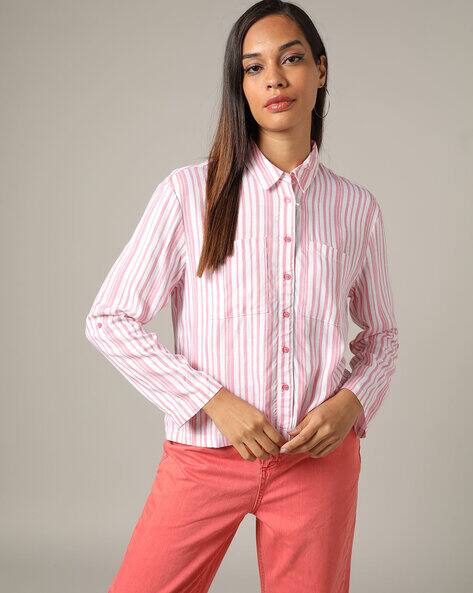 Pepe Jeans Sara Striped Shirt with Patch Pockets