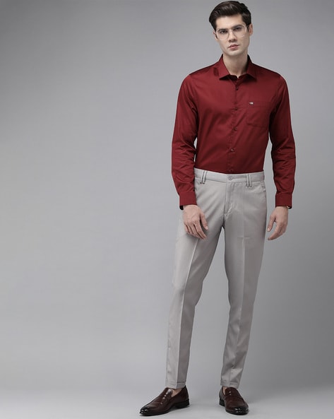 VTEXX Men Solid Formal Maroon Shirt - Buy VTEXX Men Solid Formal Maroon  Shirt Online at Best Prices in India | Flipkart.com