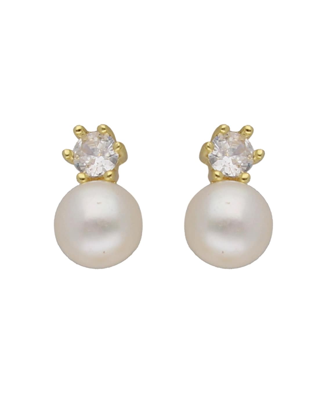 Pearl Diamond Drop Earrings UK | AC Silver