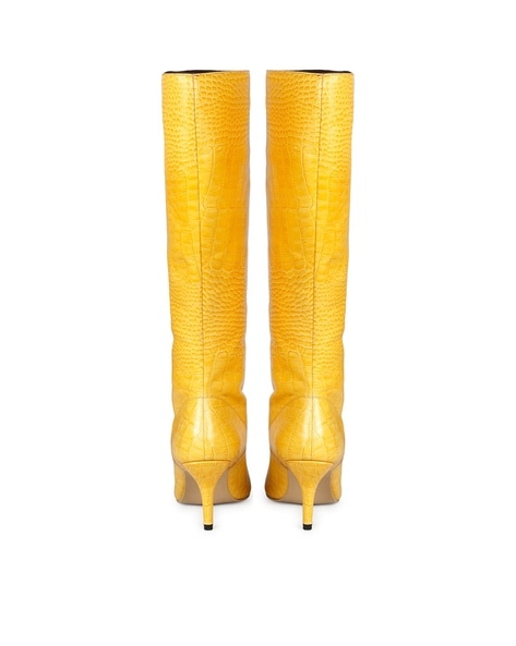 Buy LOVERS OF THE SUN YELLOW ANKLE BOOTS for Women Online in India