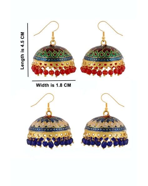 Sukriti Fancy Traditional Gold-plated Multicolor Jhumki Jhumka Earring –  Sukriti Store