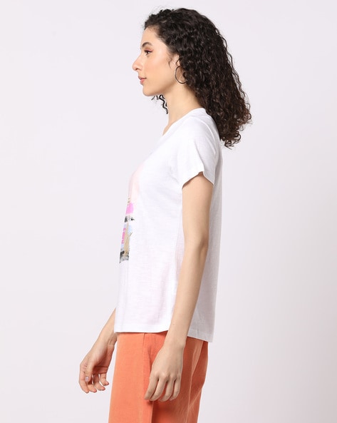 Buy White Tshirts for Women by DNMX Online | Ajio.com