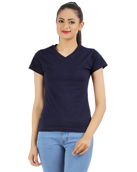 Buy Black Tshirts for Women by Ap'pulse Online