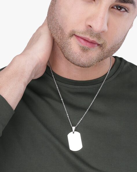 Yellow Chimes Chain Pendant for Men Silver Chain Men Pendant Stainless