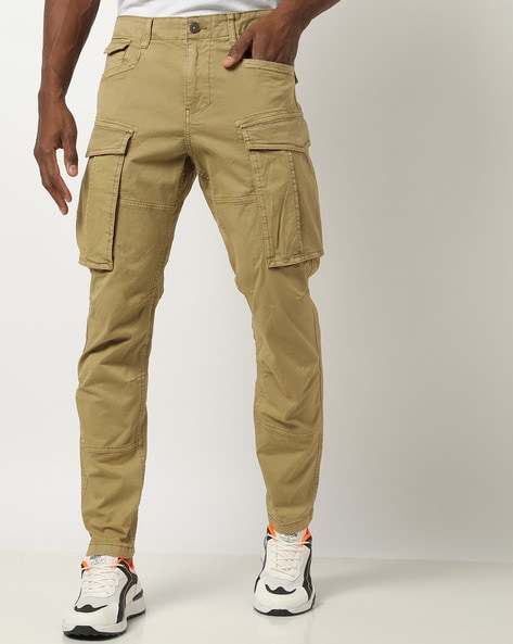 Straight cargo trousers  Light brown  Ladies  HM IN