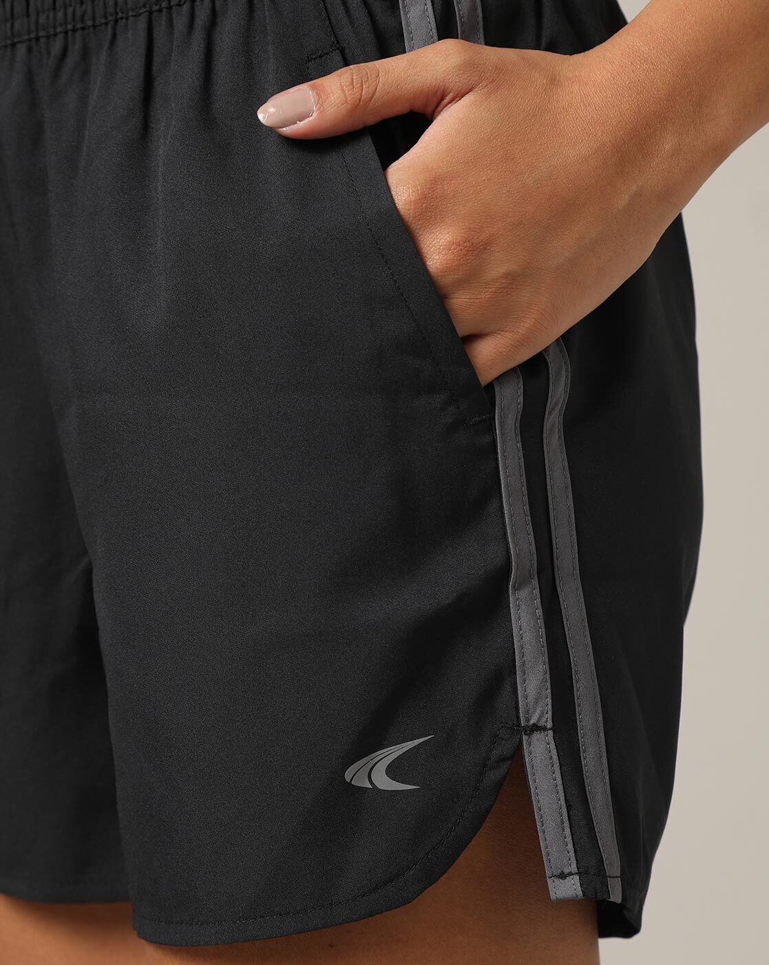 Running Shorts with Contrast Side Stripes