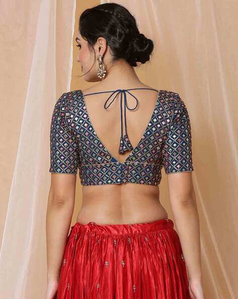 backless blouse designs bridal fashion | Wedding blouse designs, Fancy blouse  designs, Bridal lehenga blouse design