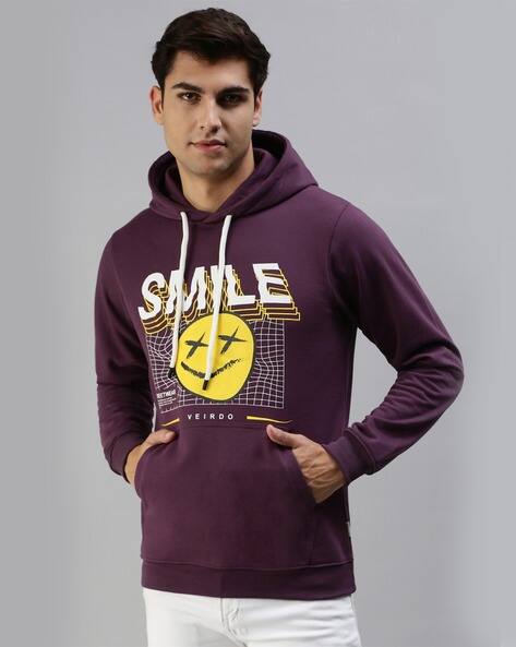 Buy Purple Sweatshirt u0026 Hoodies for Men by VEIRDO Online | Ajio.com