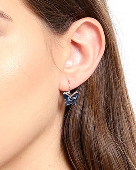 Flipkart.com - Buy Kairangi Clip On Earrings for Women Elegant Blue  Butterfly Crystal Silver Plated Crystal Metal Clip-on Earring Online at  Best Prices in India