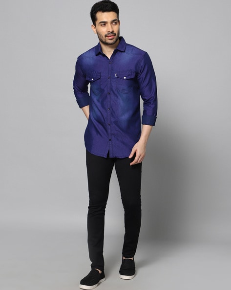 Buy Blue Shirts for Men by GAS Online | Ajio.com