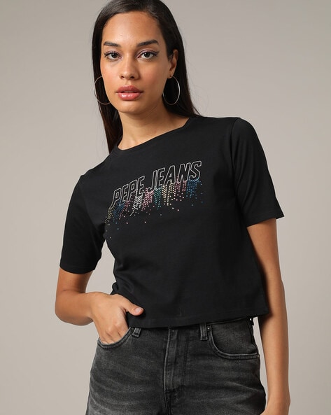 Pepe Jeans Oceana Printed Crew-Neck T-Shirt